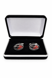 Manschettenknöpfe rot-schwarz/Cufflinks red-black